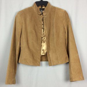 BCBGMaxAzria Cropped Suede Leather Jacket